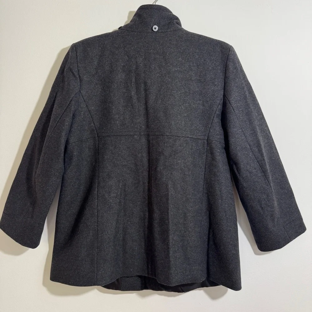 Michael Michael Kors Wool Blend Toggle Coat Charcoal Gray‎ Size 14